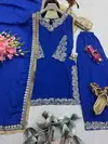 Ssc 730 Heavy Chinon Silk Embroidery Work Plazzo Suits